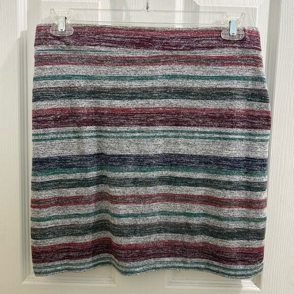 Market & Spruce Striped Super Soft Comfortable Bodycon Mini Skirt Coverup Large - Picture 2 of 9